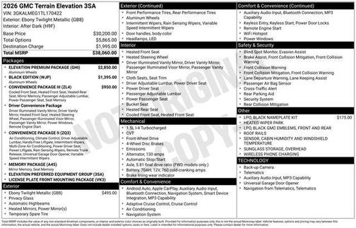 2026 GMC Terrain FWD Elevation