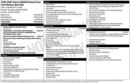 2026 GMC Sierra 2500 Denali