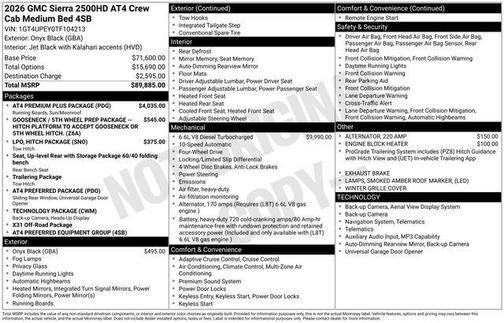 2026 GMC Sierra 2500 AT4