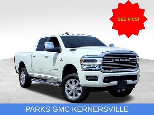 Pearl White 2024 RAM 3500 Laramie Crew Cab 4x4 6'4' Box