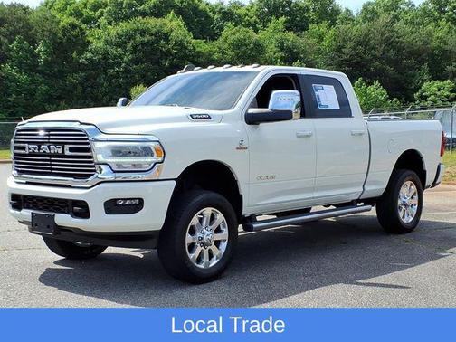 Pearl White 2024 RAM 3500 Laramie Crew Cab 4x4 6'4' Box