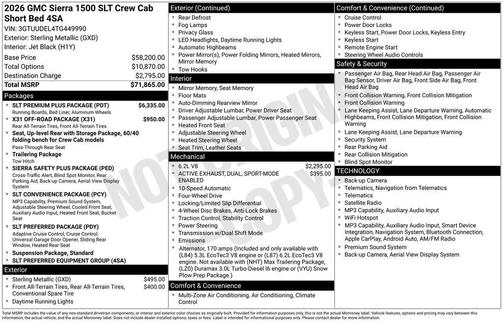 Sterling 2026 GMC Sierra 1500 SLT