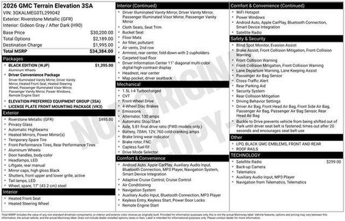 2026 GMC Terrain FWD Elevation