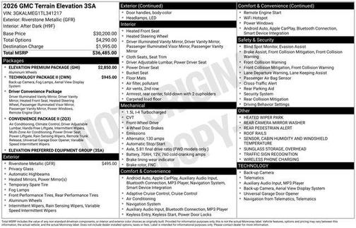 2026 GMC Terrain FWD Elevation
