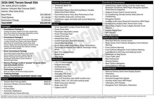 2026 GMC Terrain Denali