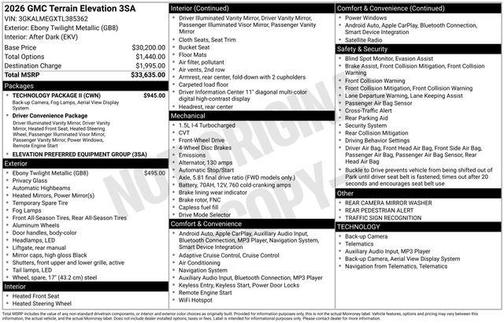 2026 GMC Terrain FWD Elevation