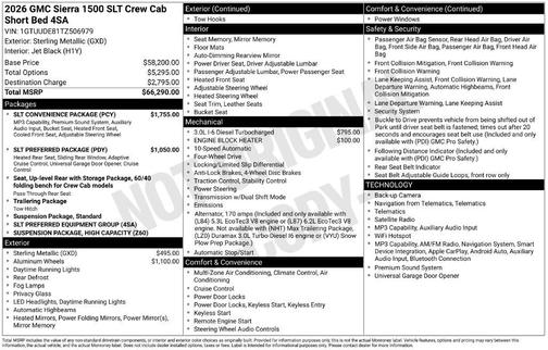 Sterling 2026 GMC Sierra 1500 SLT