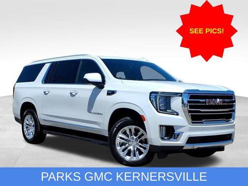 White Frost Tricoat 2023 GMC Yukon XL SLT