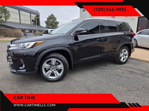 Midnight Black Metallic 2017 Toyota Highlander Limited Platinum