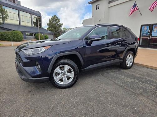 Blue 2021 Toyota RAV4 Hybrid XLE