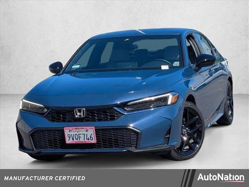 Blue Lagoon Pearl 2025 Honda Civic Hybrid Sport