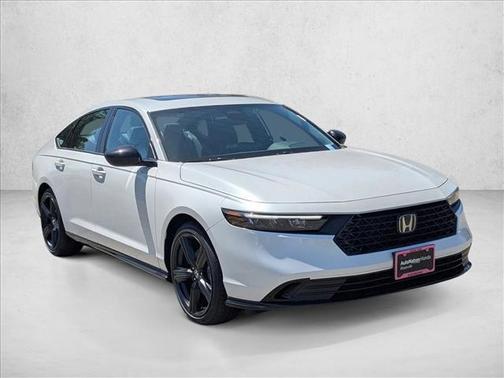 Platinum White Pearl 2026 Honda Accord Hybrid Sport-L