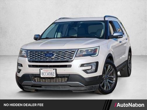 White Platinum Metallic Tri-Coat 2017 Ford Explorer Platinum