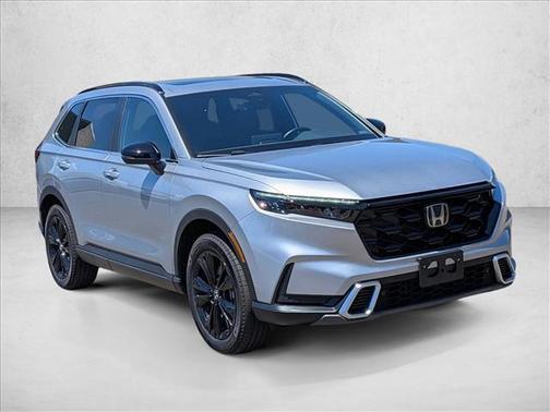 Solar Silver Metallic 2025 Honda CR-V Hybrid Sport Touring AWD