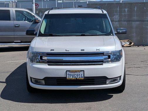 White Platinum Metallic Tri-Coat 2015 Ford Flex SEL