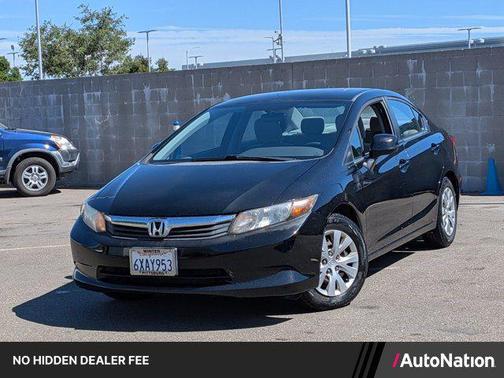 Black 2012 Honda Civic LX