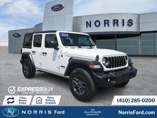 Bright White Clearcoat 2024 Jeep Wrangler Sport S