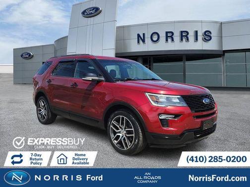 Red 2018 Ford Explorer Sport