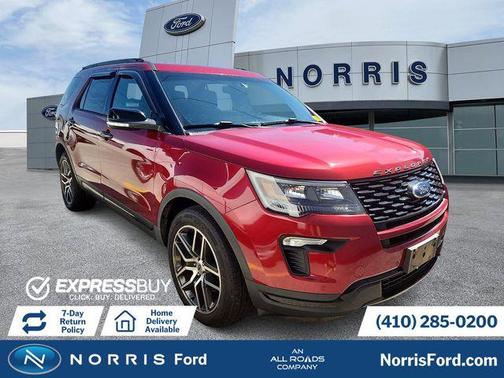 Red 2018 Ford Explorer Sport