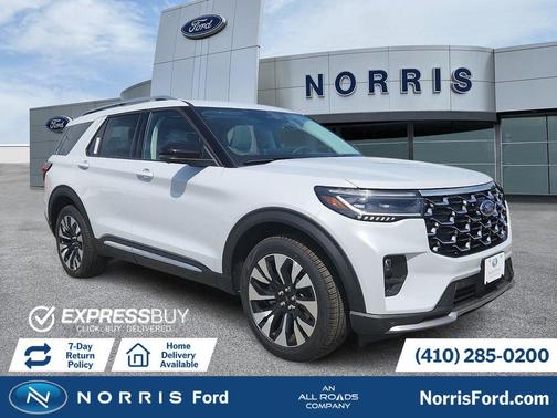 Space White Metallic 2026 Ford Explorer Platinum