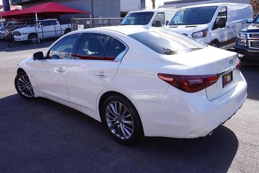 Pure White 2018 INFINITI Q50 3.0t LUXE