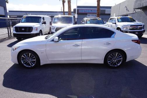 Pure White 2018 INFINITI Q50 3.0t LUXE