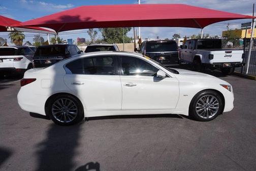 Pure White 2018 INFINITI Q50 3.0t LUXE