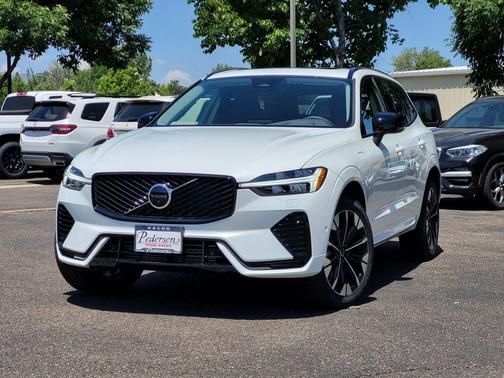 Crystal White Metallic 2026 Volvo XC60 Plug-In Hybrid Plus, T8 AWD Electric/Gasoline, Dark