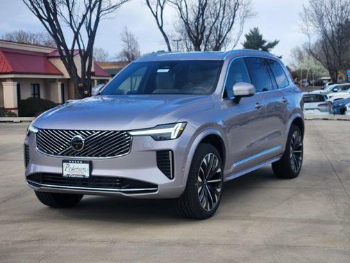 Aurora Silver 2026 Volvo XC90 Plus, B6 AWD Gas (mild hybrid), Gasoline, Bright, 7 Seats