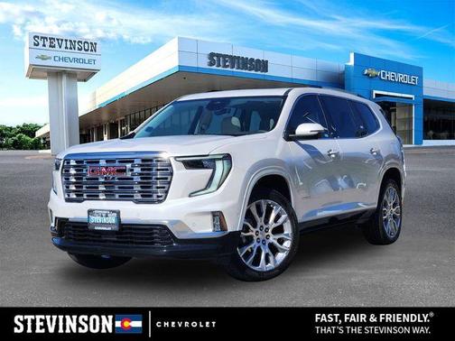 White Frost Tri-Coat 2024 GMC Acadia Denali