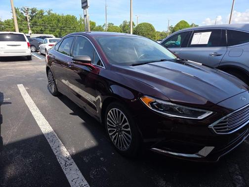 Burgundy 2018 Ford Fusion Hybrid SE