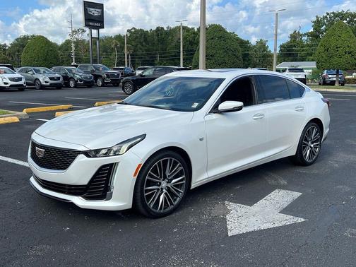 Crystal White Tricoat 2023 Cadillac CT5 Premium Luxury