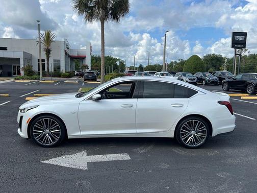 Crystal White Tricoat 2023 Cadillac CT5 Premium Luxury