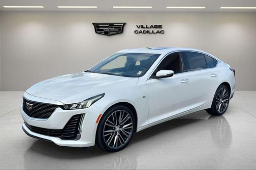 Crystal White Tricoat 2023 Cadillac CT5 Premium Luxury