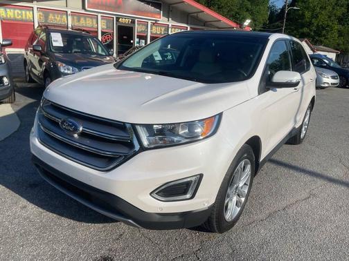 White Platinum Metallic Tri-Coat 2018 Ford Edge Titanium