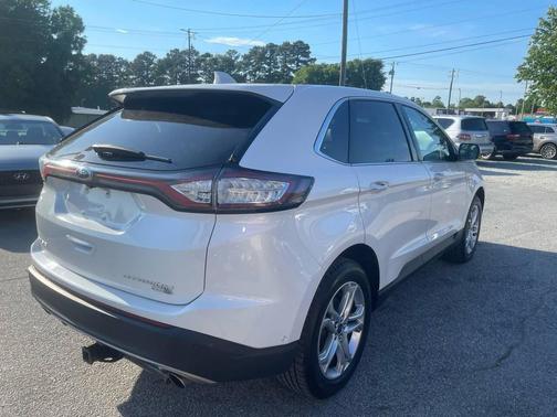 White Platinum Metallic Tri-Coat 2018 Ford Edge Titanium