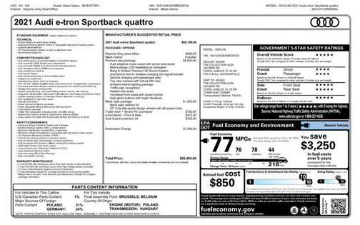 2021 Audi e-tron Sportback Premium Plus