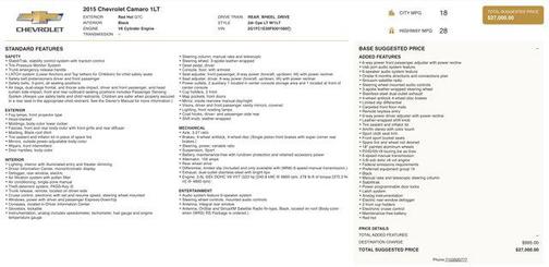 2015 Chevrolet Camaro 1LT