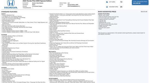 2022 Honda Pilot AWD Special Edition