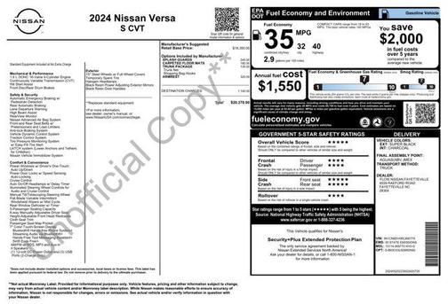2024 Nissan Versa 1.6 S