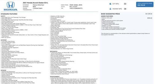 2021 Honda Accord EX-L 1.5T