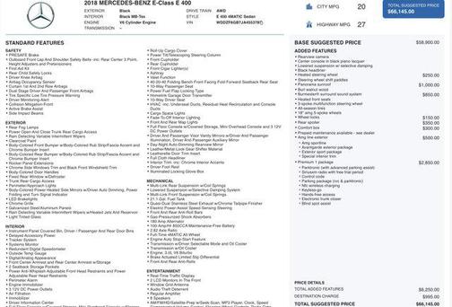 Black 2018 Mercedes-Benz E-Class 4MATIC