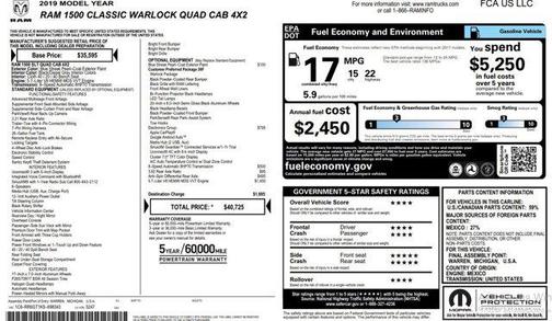 2019 RAM 1500 Classic Warlock Quad Cab 4x2 6'4' Box
