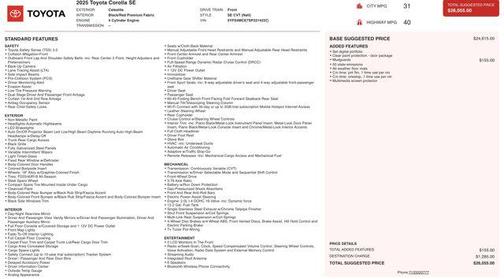 2025 Toyota Corolla SE