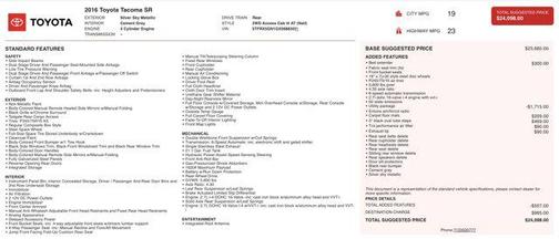 2016 Toyota Tacoma SR