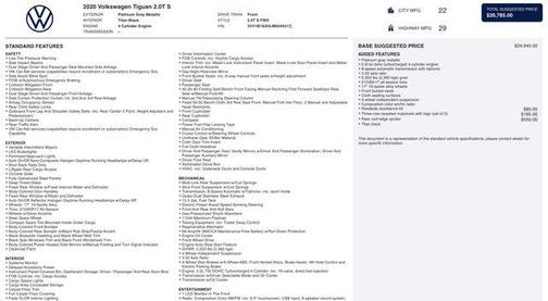 2020 Volkswagen Tiguan 2.0T S