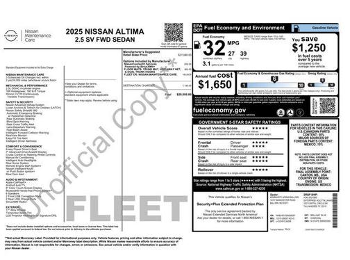 2025 Nissan Altima SV FWD