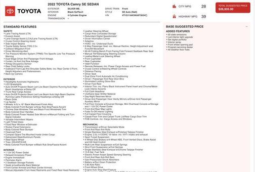 2022 Toyota Camry SE