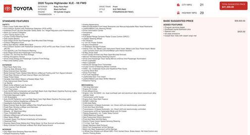 2020 Toyota Highlander XLE