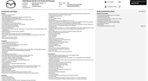 2025 Mazda CX-50 2.5 S Preferred Package